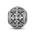 Sterling Silver XL Size Prosperity Charms With Enamel In Blackened 925 Sterling Silver Plated For Men