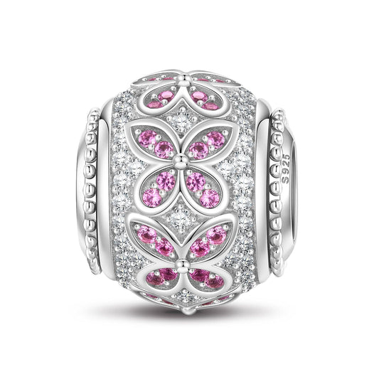 gona- Sterling Silver Romantic Butterfly Lucky Charms In White Gold Plated