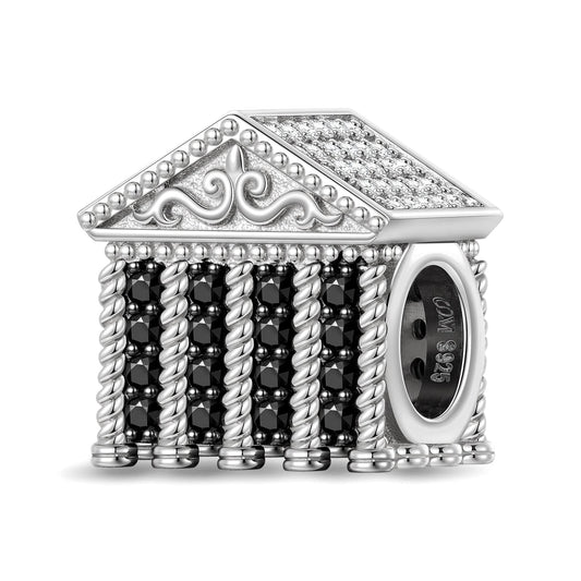 gona- Sterling Silver The Madeleine Church Charms In White Gold Plated