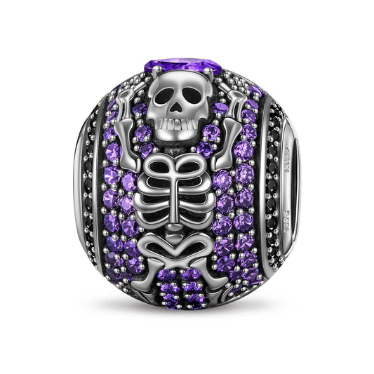 gona- Sterling Silver Spooky Skeletal Charms In Blackened 925 Sterling silver Plated