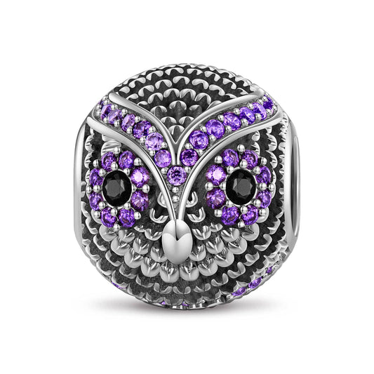 gona- Sterling Silver Enchanted Owl Charms In Blackened 925 Sterling silver Plated