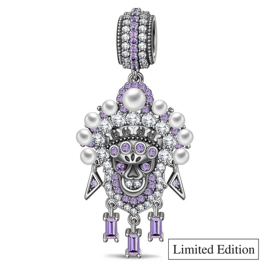 gona- Limited Edition Flash Sale: Sterling Silver Pearl Opera Ghost Dangle Charms In Blackened 925 Sterling silver Plated