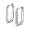Shimmering Beauty Tarnish-resistant Silver Classic Earrings with Sterling Silver Ear Post In White Gold Plated