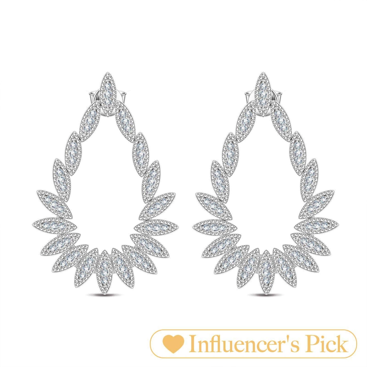 [💥As @JeannieBASMR's Pick] Blossoming Phoenix Tarnish-resistant Silver Classic Earrings with Sterling Silver Ear Post In White Gold Plated
