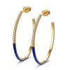 Minimalist Enamel Tarnish-resistant Silver Classic Earrings with Sterling Silver Ear Post With Enamel In 14K Gold Plated