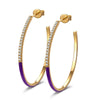 Minimalist Enamel Tarnish-resistant Silver Classic Earrings with Sterling Silver Ear Post With Enamel In 14K Gold Plated