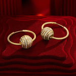 Faintly Rolling Heart Tarnish-resistant Silver Charms Earrings Set with Sterling Silver Ear Post In 14K Gold Plated