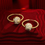 Golden Maple Tarnish-resistant Silver Charms Earrings Set with Sterling Silver Ear Post In 14K Gold Plated