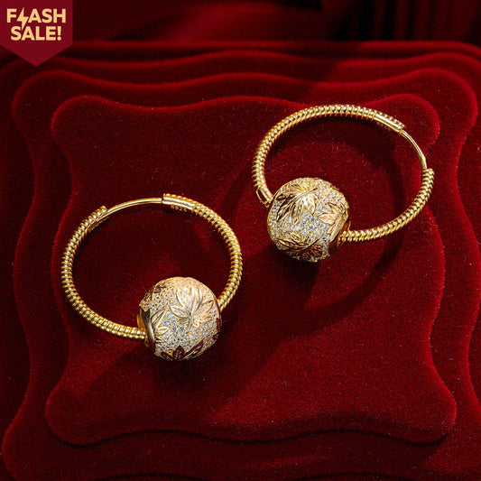 gona- Golden Maple Tarnish-resistant Silver Charms Earrings Set with Sterling Silver Ear Post In 14K Gold Plated