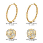 Golden Maple Tarnish-resistant Silver Charms Earrings Set with Sterling Silver Ear Post In 14K Gold Plated