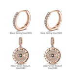 [💥As @svetlana_rusan's Pick] Evil Eyes Tarnish-resistant Silver Charms Earrings Set In Rose Gold Plated