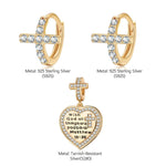 [💥As @HeyyyEverybody's Pick] Sterling Silver God's Welfare Asymmetrical Hoop Earrings In 14K Gold Plated