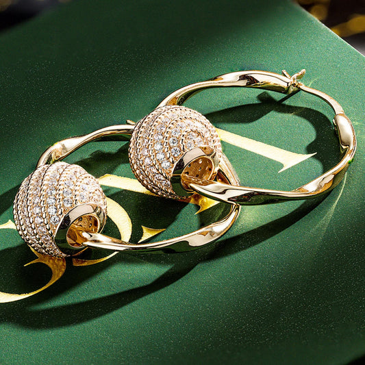 gona- [💥As @teddilovesfashion's Pick] Golden Waves Tarnish-resistant Silver Charms Earrings Set M Size Classic Hoop Earrings with Sterling Silver Ear Post In 14K Gold Plated