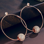 Shining Charms Tarnish-resistant Silver Charms Earrings Set In Rose Gold Plated