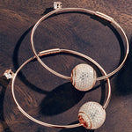 Shining Charms Tarnish-resistant Silver Charms Earrings Set In Rose Gold Plated
