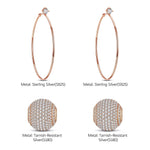 Shining Charms Tarnish-resistant Silver Charms Earrings Set In Rose Gold Plated