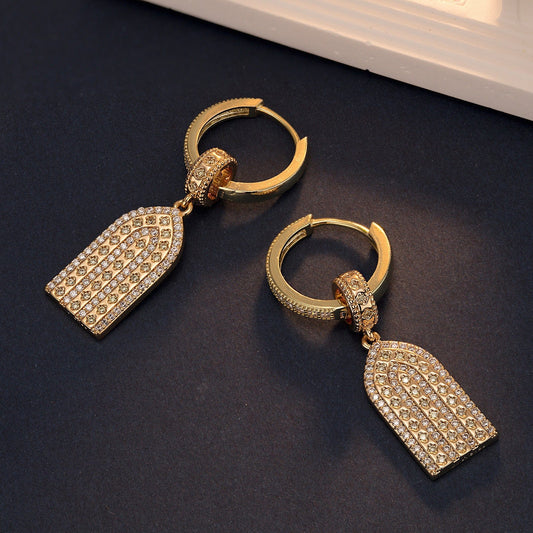 gona- Sterling Silver Gorgeous and Elegant Charms Earrings Set In 14K Gold Plated
