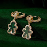 Cyber Monday Limited Special - The Iconic Advent Calendar - 12 Days Of Christmas Fine Jewelry Gift Set: Sterling Silver Evergreen Cheer Charms Earrings and Necklace and Bracelet Set With Enamel In 14K Gold Plated