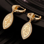 Sterling Silver Sacred Symbols Charms Earrings Set In 14K Gold Plated