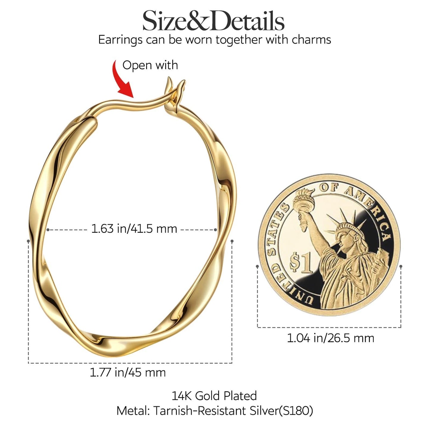 Mummies Whisper Tarnish-resistant Silver Charms Earrings Set With Enamel In 14K Gold Plated