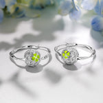 Sterling Silver Green Four Leaf Clover Charms Earrings Set With Enamel In White Gold Plated