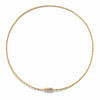 Sterling Silver Braided Knot Rope Choker Necklace In 14K Gold Plated