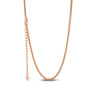 Sterling Silver Classic Chopin Chain Necklace In Rose Gold Plated