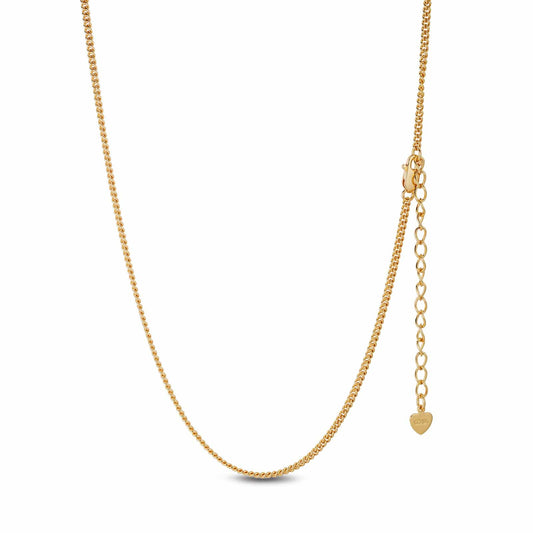 gona- Sterling Silver Classic Chain Necklace In 14K Gold Plated