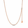 Sterling Silver Classic Rope Chain Necklace In Rose Gold Plated
