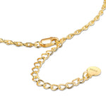 Sterling Silver Link Chain Necklace In 14K Gold Plated