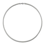 Sterling Silver Classic Chain Necklace In White Gold Plated