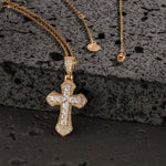 Sterling Silver Necklace Chain Divine Blessing Tarnish-resistant Silver Couple Necklace Set Cross Pendant Necklace