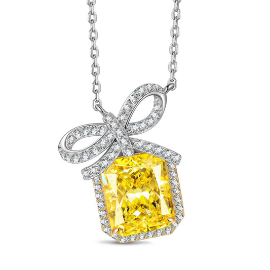 gona- Sterling Silver Timeless Elegance Pendant Necklace In White Gold Plated