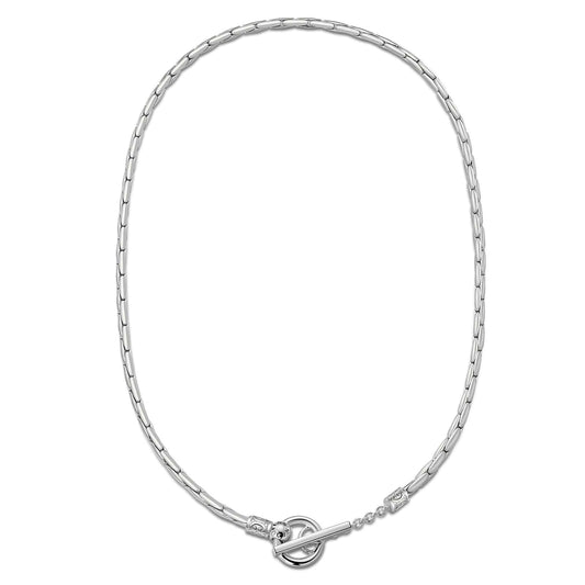 gona- Sterling Silver Personalized Fashion Bamboo Necklace In Silver Plated