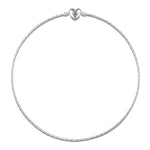 Sterling Silver Classic Bamboo Chain Necklace In Silver Plated
