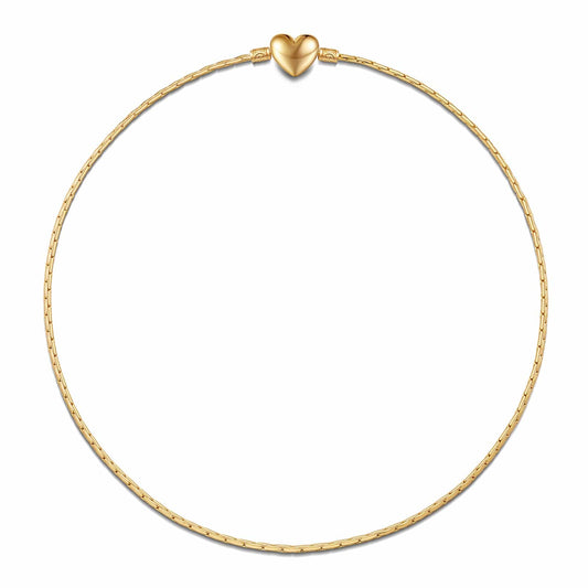 gona- Sterling Silver Classic Bamboo Chain Necklace In 14K Gold Plated