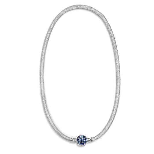 gona- Sterling Silver Personalized Fashion Women's Charms Universal Necklace With Enamel In White Gold Plated