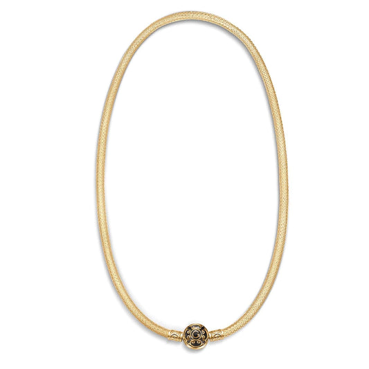 gona- Sterling Silver Personalized Fashion Women's Charms Universal Necklace With Enamel In 14K Gold Plated
