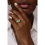 Cushion Cut Fancy Vivid Lagoon Mint Hue Lab-Certified Teal & Green Sapphire  - Pave Classic Engagement Ring 14K Yellow Gold Plated (Includes GRC Certification from Gemstone Research Center)
