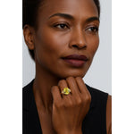Exclusive Flash Deal Oval Brilliant Cut Fancy Vivid Yellow Lab-certified Yellow Sapphire - Pave Classic Engagement Ring 14K Yellow Gold Plated (Includes GRC Certification from Gemstone Research Center)