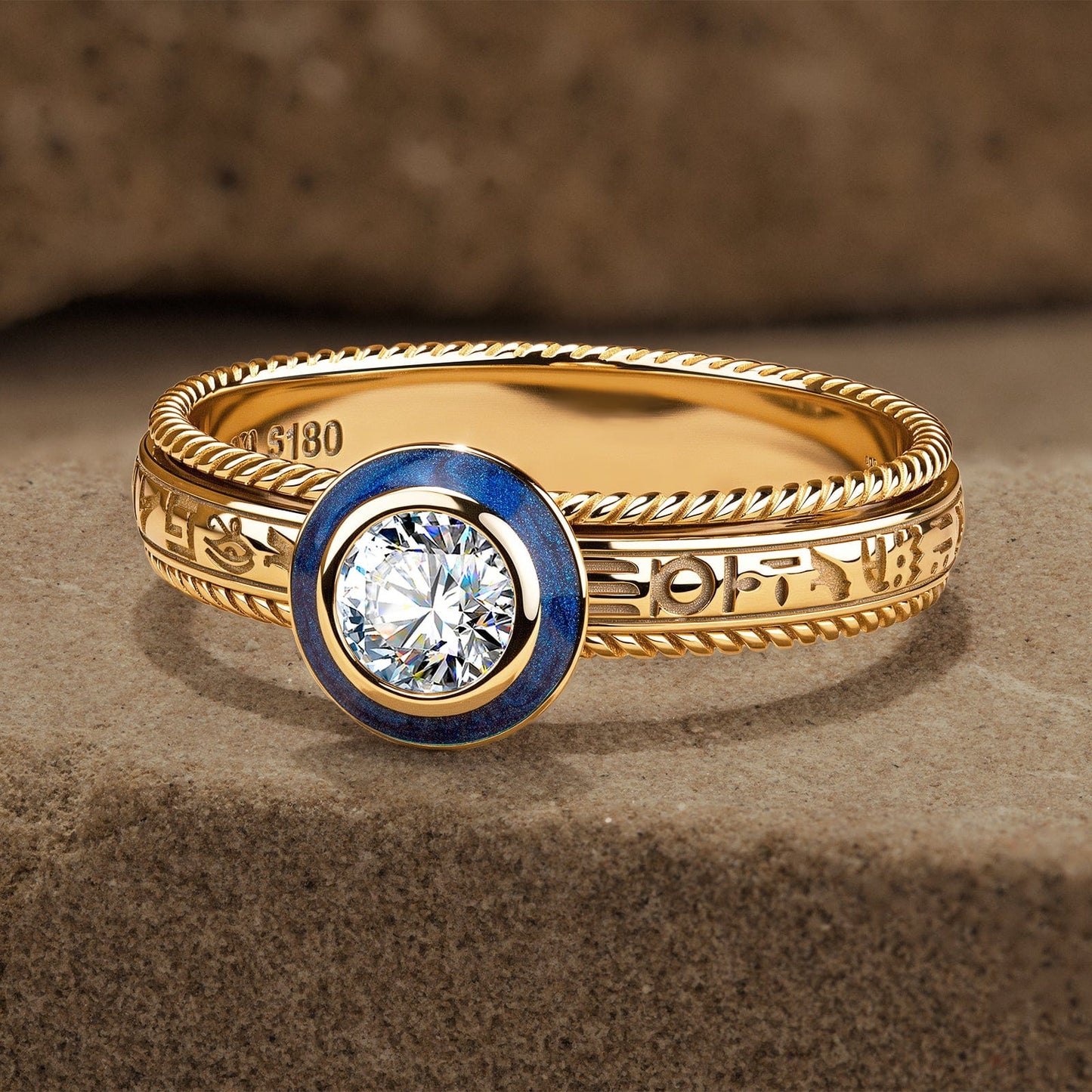 IGI Certified Lab-Grown Round Brilliant Cut Diamond - Solitaire Classic Engagement Ring 14K Yellow Gold Plated (Includes IGI Certification from International Gemological Institute)