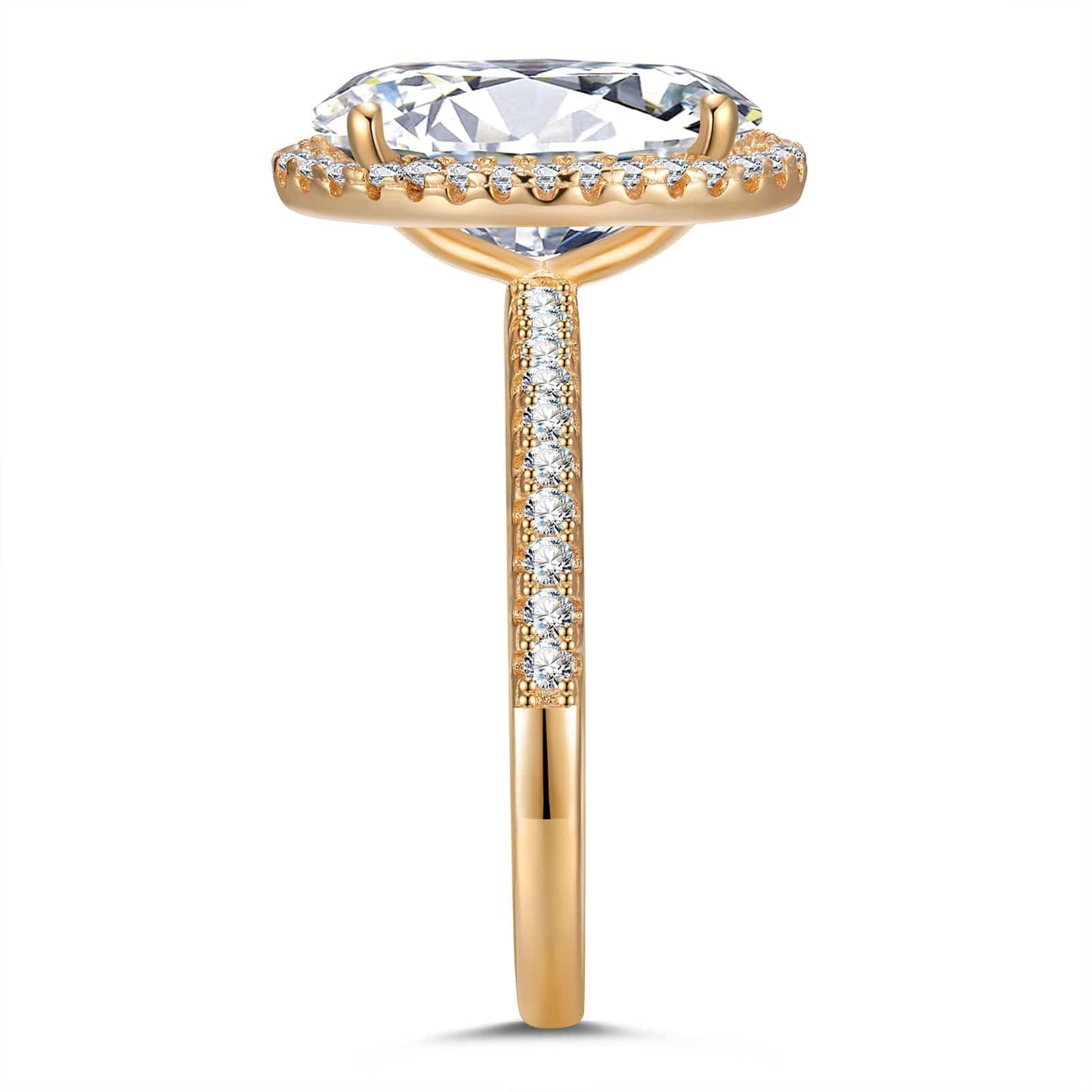 Exclusive Sale: IGI Certified Lab-Grown Oval Brilliant Cut Diamond - And Get a 14K Yellow Gold Plated Ring Holder For Free (Includes IGI Certification from International Gemological Institute)