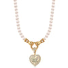 God's Welfare Tarnish-resistant Silver Pearl Necklace Set In 14K Gold Plated