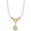 Delicate Seashell Tarnish-resistant Silver Pearl Necklace Set In 14K Gold Plated
