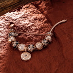 [💥As @evy_onelove's Pick] Memories Of Versailles Tarnish-resistant Silver Charms Bracelet Set With Enamel In Rose Gold Plated (Includes bracelet and all charms shown)