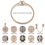 [💥As @evy_onelove's Pick] Memories Of Versailles Tarnish-resistant Silver Charms Bracelet Set With Enamel In Rose Gold Plated (Includes bracelet and all charms shown)