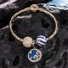 [💥As @anlena_ea's Pick] Sterling Silver Blue Ocean Waves Charms Bracelet Set With Enamel In 14K Gold Plated (Includes bracelet and all charms shown)