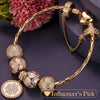 [💥As @svetlana_rusan's Pick] Sterling Silver Autumn Impressions Charms Bracelet Set In 14K Gold Plated (Includes bracelet and all charms shown)