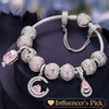 [💥As @JeannieBASMR's Pick] Sterling Silver Drop Of Eternal Love Charms Bracelet Set In White Gold Plated (Includes bracelet and all charms shown)