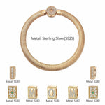 Sterling Silver My Guiding Star Rectangular Charms Bracelet Set In 14K Gold Plated (Includes bracelet and all charms shown)